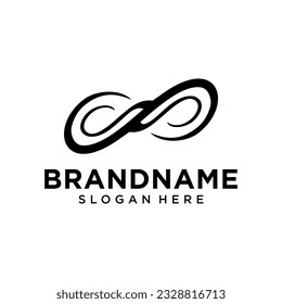 Design-Vorlage für unendliches Logo, schwarz-weiß