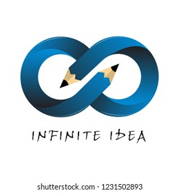 Infinity logo design template. Endless idea symbol icon