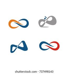 Infinity logo design template vector