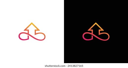 The Infinity Up logo design is unique and modern