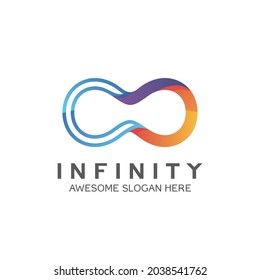 Infinity logo design in vector