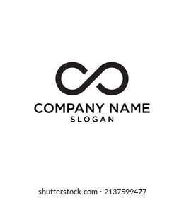 Resumen del vector de diseño de logotipo infinito