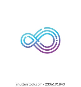 Infinity logo design vector idea with creative and modern concept