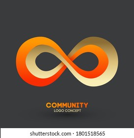 Infinity Logo Design. Vektorgrafik EPS10.