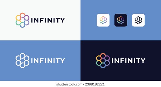 diseño de logotipo infinito inspiración vectorial