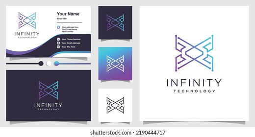 Infinity logo design vector with modern creative style