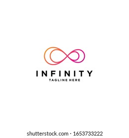 Infinity logo design, infinity vector stock image