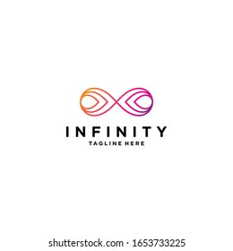 Infinity logo design, infinity vector stock image