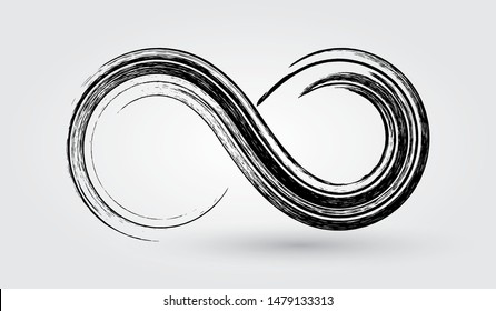 Infinity logo design.Grunge infinity symbol.