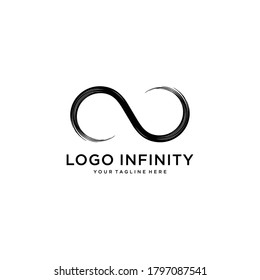 Infinity logo design.Grunge infinity symbol.