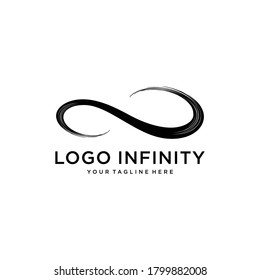 Infinity logo design.Grunge infinity symbol.