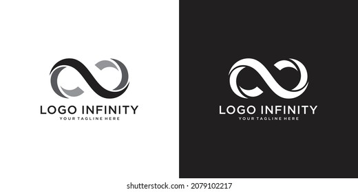 Infinity logo design.Grunge infinity symbol.