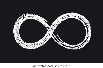 Infinity Logo Design.Grunge Infinity Symbol.