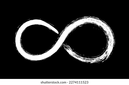 Infinity Logo Design.Grunge Infinity Symbol.