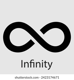 Vorlage für Infinity-Logo-Designs. Schwarzes Unendlichkeitssymbol. Einfaches flaches Vektordesign-Element. Vektorgrafik. EPS-Datei 174.