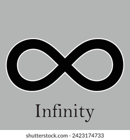 Infinity Logo designs template. Black infinity symbol icon. Simple flat vector design element. Vector illustration. Eps file 173.