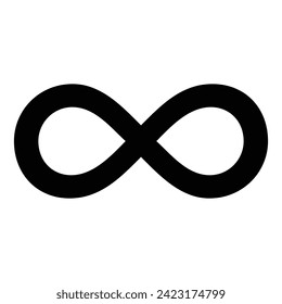 Infinity Logo designs template. Black infinity symbol icon. Simple flat vector design element. Vector illustration. Eps file 171.