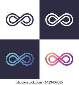 infinity logo desihn in 4 gradient color