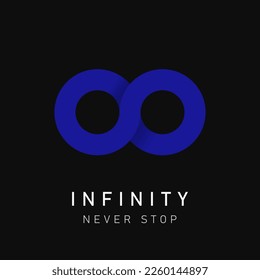 Infinity logo. Figure eight upside down. Logo for your commercial use.