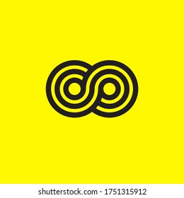 Infinity logo. Geometric sign for infinity. Vector illustration