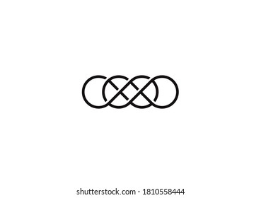 Elementos de plantilla de diseño de iconos de logotipo infinito - signo vectorial. Plantillas de tarjetas de visita.
