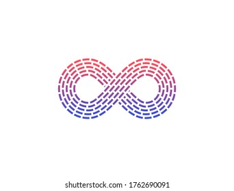 Symbol für das Unendlichkeitslogo. Infinity Loop Konzept. Vektorgrafik.
