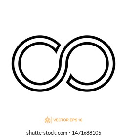 infinity logo icon template, infinity symbol vector