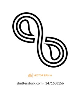 infinity logo icon template, infinity symbol vector