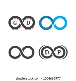 Infinity logo icon vector illustration design template 