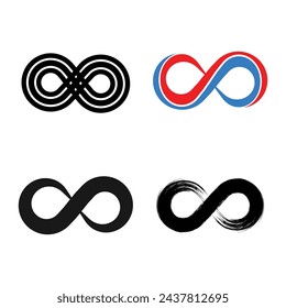 diseño de ilustración vectorial de icono de logotipo infinito