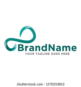 Infinity logo icon vector. Simple design on white background.