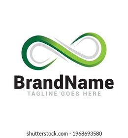 infinity logo icon vector template with gradient color collection.