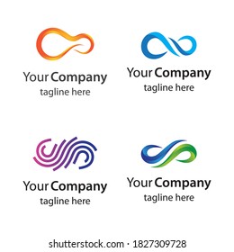 Diseño de imágenes de logotipo infinito