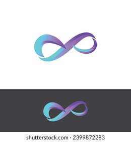 Diseño de ilustración de imágenes con logotipo infinito. concepto moderno del logotipo de infinito degradado. Plantilla vectorial de diseño de logotipo ilimitado con símbolo infinito