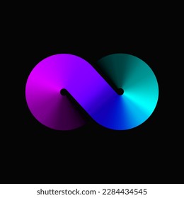 Infinity logo, infinite vector sign