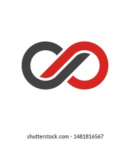 Infinity logo initial letter design template vector illustration