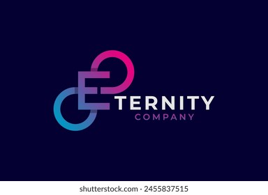 Infinity Logo, Letter E with Infinity combination, suitable for technology, brand and company logo design, vector illustration