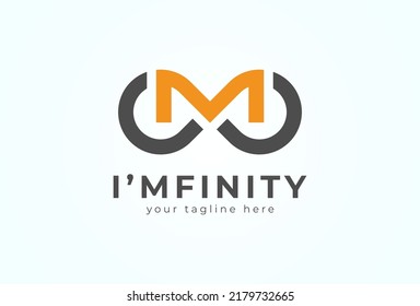 Infinity Logo, letter M with infinity icon combination, suitable for technology, brand and company logo, vector illustration