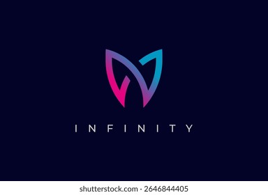 Infinity Logo, Letter N with Infinity combination, suitable for technology, brand and company logo design. vector illustration