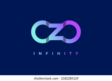 Infinity Logo. letter Z with infinity icon combination. suitable for technology, brand and company logo, vector illustration