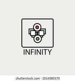 infinity logo line art illustration minimalist design