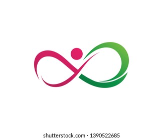 Infinity logo people community Design Vectors