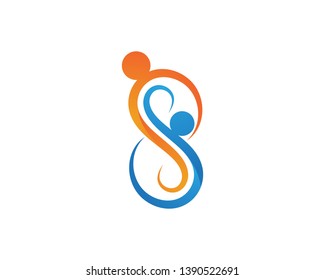 Infinity logo people community Design Vectors