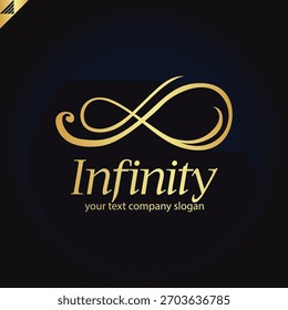 Logotipo infinito realizado con una estética lineal sofisticada, elegante y lujosa.
