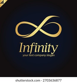 Logotipo infinito realizado con una estética lineal sofisticada, elegante y lujosa.
