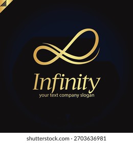 Logotipo infinito realizado con una estética lineal sofisticada, elegante y lujosa.