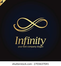 Logotipo infinito realizado con una estética lineal sofisticada, elegante y lujosa.