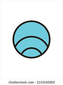 infinity logo is round or round on a white background