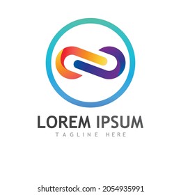 logotipo infinito y diseño de símbolos