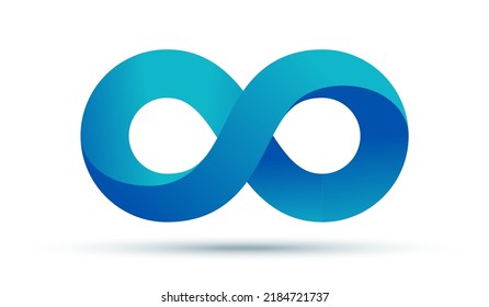 Infinity logo symbol loop icon, infinite 8 mobius cycle.